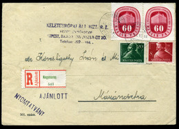 BUDAPEST 1948. Ajánlott Levél Márianosztrára Küldve  /  Reg Letter To Márianosztra - Lettres & Documents