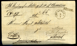 TÓTKOMLÓS  1857. Érdekes Katonai Ex Offo Levél, Tartalommal Aradról Visszaküldve  /  Intr. Military Official Letter Cont - ...-1867 Voorfilatelie