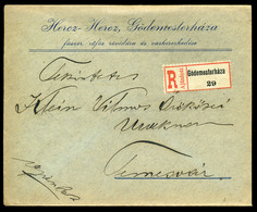 GÖDEMESTERHÁZA 1914. Ajánlott Céges Levél Temesvárra Küldve  /  Reg. Corp. Letter To Temesvár - Oblitérés