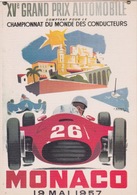 CPSM MONACO - COURSE AUTOMOBILE XV° CHAMPIONNAT DU MONDE DES CONSTRUCTEURS  - REPRO ANCIENNE AFFICHE GRAND PRIX1957 - Collections & Lots