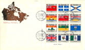 1979  Flags Of Provinces And Territories  Sc 821-32  Sheet Of 12 - 1971-1980