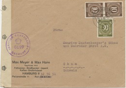 GERMANY ALLIED OCCUPATION 1948 I. Control Council 10 Pf (2 X) And 30 Pf Correct Postage On Foreign Letter CENSORSHIP - Sonstige & Ohne Zuordnung