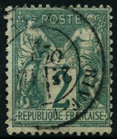 Oblit. N°62 2c Vert - TB. - 1876-1878 Sage (Type I)