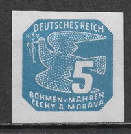 Bohemia & Moravia 1943. Scott #P12 (M) Carrier Pigeon - Unused Stamps