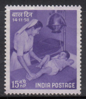 India MNH 1958, Children's Day, Nurse And Polio Child, Health, Disabled, Disease, - Neufs