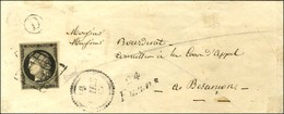 Grille / N° 3 Cursive 24 / Fuans Sur Lettre Pour Besançon. - TB. - 1849-1850 Cérès