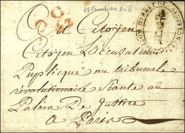 MAISON D'ARRET DES MAGDELONETTES (S N° 9545 A) Au Recto D'une Lettre Avec Texte Daté Le 25 Fructidor An 2 Acheminée Par  - 1701-1800: Précurseurs XVIII