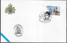 SAN MARINO - ANNULLO SPECIALE BEATIFICAZIONE BARTOLOMEO MARIA DAL MONTE 18.09.1997 SU BUSTA F.D.C. UFFICIALE - Lettres & Documents