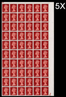 GREAT BRITAIN 1967/71 Machines ½d COMPLETE SHEET:240 Stamps (3ND) BULK:5x - Sheets, Plate Blocks & Multiples