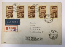 SSSR  RUSSIA   MOSCOW  PAR AVION R MAIL  MOSCOW   MOSCOU  RECOMMANDE - Brieven En Documenten