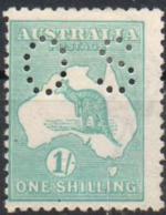 Australia 1915 Official Perf.OS, Wmk AU4, Perf.12, MLH, Kangaroo - Mint Stamps