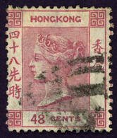 HONG KONG  香港 1862 48c Red Queen Victoria - HK 6 USED - ...-1862 Prephilately