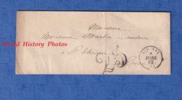 Enveloppe Ancienne De 1852 - Cachet De Départ D' AUBENAS - Envoi à M. MARTIN , Notaire à Saint Etienne - 1852 Louis-Napoleon