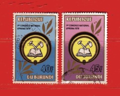 (Us3) ) BURUNDI ° 1981 - Congrès Du Parti UPRONA . Yvert. 842-843.  Usato - Gebraucht