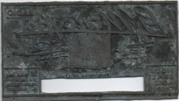 Plaque  Ou Tampon  Gravée  à L'envers  P Radio  P  Marconi  6 Cm  X 11 Cm - Autres & Non Classés