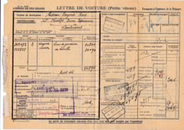 29/906 -- Lettre De Voiture Gare De ZELZATE 1939 Vers AISEAU Tergnée Raccordt - Expéditeur Société Chimique De Selzaete - Andere & Zonder Classificatie