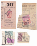 29/914 -- MALINES-TERNEUZEN - 4 Fragments Avec Timbres Cachets De Gares BORNHEM - TEMSCHE - PUERS 1935/1941 - Andere & Zonder Classificatie