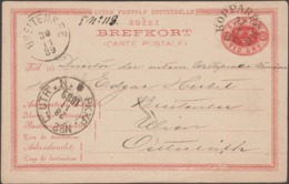 Suède 1889. Entier Postal Pour Breitensee, Vienne. Kopparberg. Superbe - 1872-1891 Ringtyp