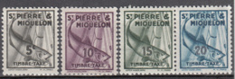 St Pierre Et Miquelon Tx 32 à 35 ** - Unused Stamps