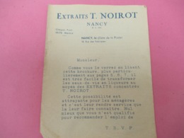 Bon De Commande + Livret Mode D'emploi/ Extraits T NOIROT/ Pour Faire Ses Liqueurs Et Sirops Soi-même/ NANCY/1953 VPN220 - Autres & Non Classés