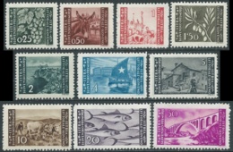 1945 OCCUPAZIONE JUGOSLAVA ISTRIA E LITORALE SLOVENO 10 VALORI MNH ** - UR44-8 - Yugoslavian Occ.: Slovenian Shore