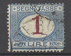 Italie   Rare  Taxe N°  13a  Bleu Et Carmin Double Impression  Oblitéré    AB/B     - Postage Due