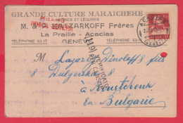 248223 / WW1 - 1918 - 119 Censorship Switzerland GRANDE CULTURE MARAICHERE GENEVE POSTA MILANO ITALY To ROUSSE Bulgaria - Guerre