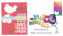 Woodstock 50th Anniversary FDC, NY, NY Digital Color (DCP) Pictorial Cancellation, From Toad Hall Covers! (#1 Of 4) - 2011-...