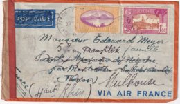 GUADELOUPE 1945 PLI AERIEN DE ABYMES  POUR MULHOUSE - Airmail