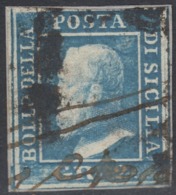 Sicilia, 2 Gr. I Tav. N.6 Pos.80 Tratti Penna+"VAPORE" UNICO AD, Ex-Barcella RRR - Sicily