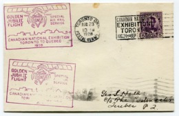 RC 13686 CANADA 1928 TORONTO TO QUEBEC FLIGHT 1er VOL FFC - Brieven En Documenten