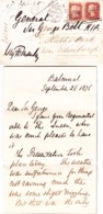 1876 Zwei Briefe, Interessante Korrespondenz  Of The Royal Scotts In Balmoral Nach Ratho Park Bei Edinburgh - Briefe U. Dokumente