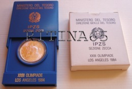 ITALIA 500 LIRE ARGENTO 1984 OLIMPIADE DI LOS ANGELES FDC SET ZECCA - Mint Sets & Proof Sets