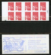 France, Yvert Carnet 3419-C14a**, Carnet La France à Vivre Avec Carré Noir, MNH - Modernes : 1959-...