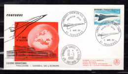 FRANCE 1969 : Enveloppe 1er Jour " LE CONCORDE " N° YT PA 43. Parfait état. FDC - Concorde
