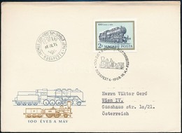 1968 Évfordulók (VI.) 100 éves A MÁV Vágott Bélyeg FDC-n - Autres & Non Classés