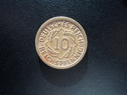 ALLEMAGNE : 10 REICHSPFENNIG  1929 F   KM 40    TTB * - 10 Rentenpfennig & 10 Reichspfennig