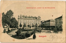 T2/T3 Szeged, Széchenyi Tér, Posta és Távirda Palota, Mayer Ferdinand és Fia Vaskereskedése, üzlet - Ohne Zuordnung