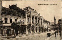 T2/T3 1917 Székesfehérvár, Nádor Utca, Koronafi Károly és Fia, Klein Ignác, Frankl Lipót üzlete, Kereskedelmi Bank (EK) - Ohne Zuordnung