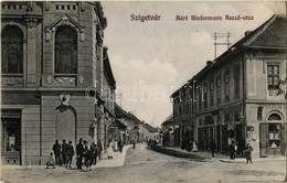 T2 1913 Szigetvár, Báró Biedermann Rezső Utca, Spitzer Benő és Oscsodál Gusztáv üzlete - Ohne Zuordnung