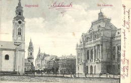 T2/T3 1907 Nagyvárad, Oradea; Szent László Tér, Templomok, Városház. Kiadja Rákos Vilmos / Square, Churches, Town Hall   - Ohne Zuordnung