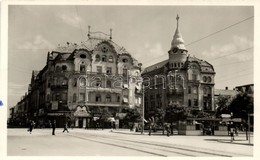 T2/T3 Nagyvárad, Oradea; Sas Palota, Hunnia Nagyszálloda, Gyógyszertár, Herskó József és Róna Sándor üzlete / Palace, Ho - Ohne Zuordnung