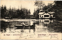 * T2 1906 Szászrégen, Reghin; Városligeti-tó, Csónakázók / Stadtparkteich / Park Pond, Boat - Ohne Zuordnung