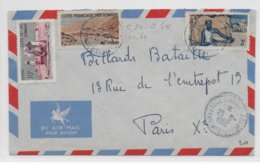 COTE DES SOMALIS - 1952 - ENVELOPPE Par AVION De DJIBOUTI => PARIS - Lettres & Documents