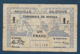 NOUVELLE CALEDONIE - Billet De 1 Franc De 1943 - Nouvelle-Calédonie 1873-1985