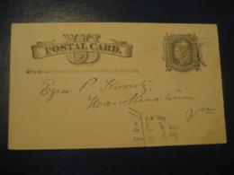 EDINBURG Shenandoah Virginia VA 1884 Farmers UX7 PC2 Postal Stationery Card USA - ...-1900