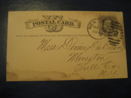 NEW YORK NY 1885 To Sullivan ? New York NY UX5 PC2 Postal Stationery Card USA - ...-1900
