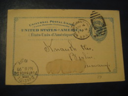 BALTIMORE Roland Park St Helena Maryland MD 1899 To Berlin Germany UY2 PM2 Postal Stationery Card USA - ...-1900