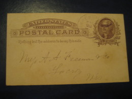 HARPERS ? 1884 To ? UX8 PC4 Postal Stationery Card USA - ...-1900