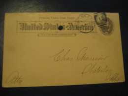 CINCINNATI Hamilton Ohio OH 1892 To Waterloo ? UX10 PC6 Postal Stationery Card USA - ...-1900
